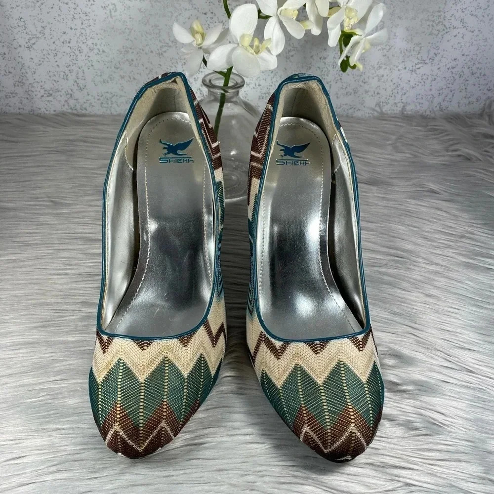 Shiekh Chevron Pattern Heels